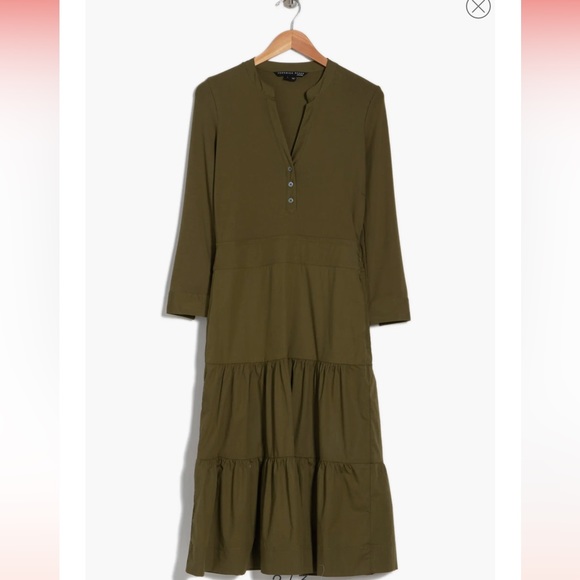 Peralta Long Sleeve Tiered Midi Dress NWT - Picture 3 of 8